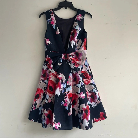 Kate Spade hazy floral navy red floral fit flare dress 33146 - Picture 8 of 15